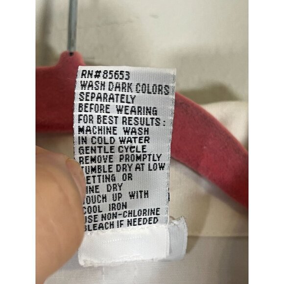 Koret Francisca Floral Jacket L White Full Zip Embroidery Checks Retro Classic - Picture 14 of 14